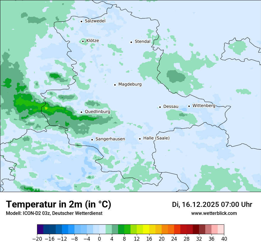 Modellkarten Temperatur