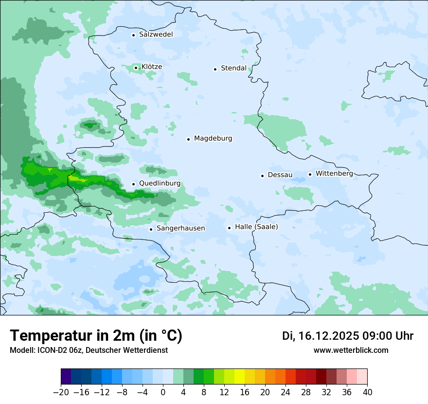 Modellkarten Temperatur