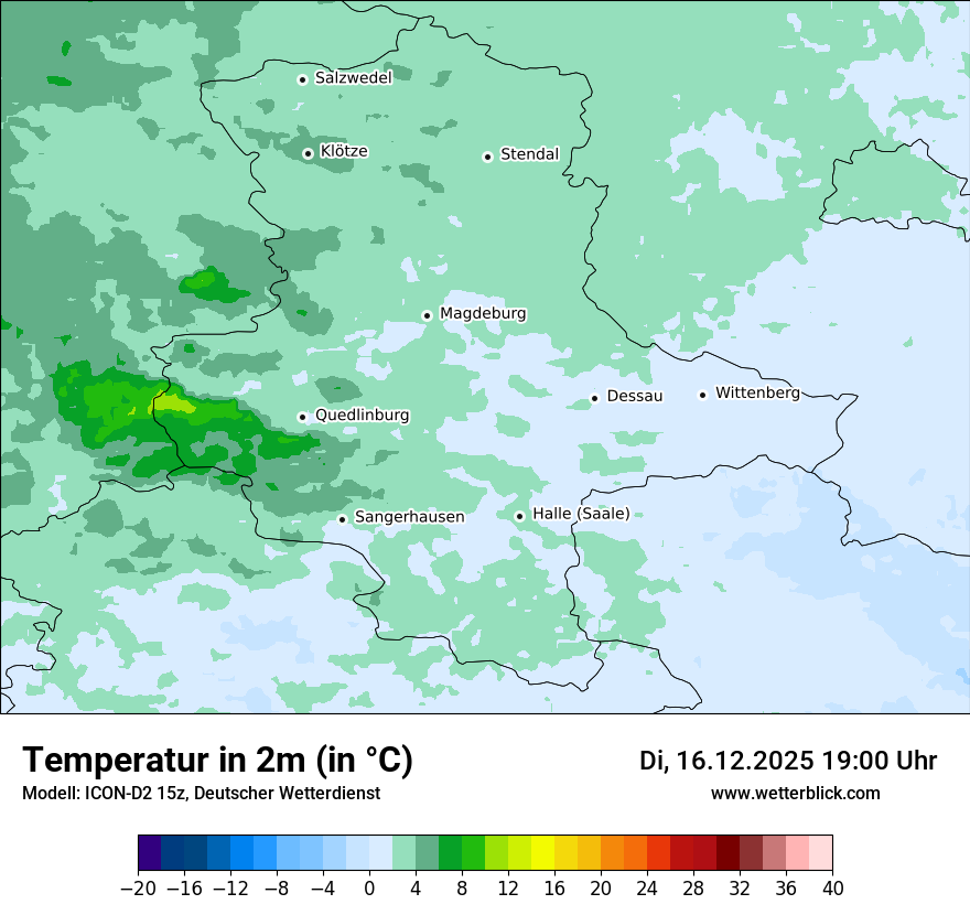 Modellkarten Temperatur