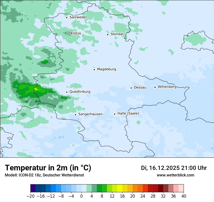 Modellkarten Temperatur