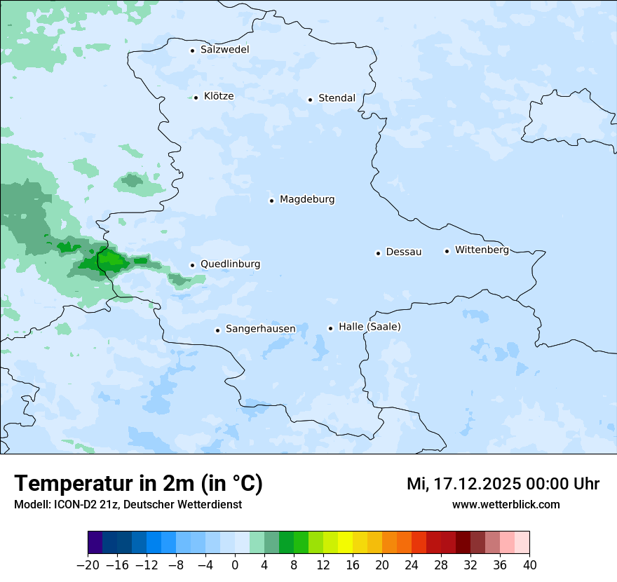 Modellkarten Temperatur