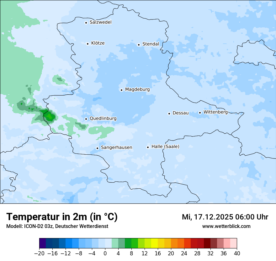 Modellkarten Temperatur