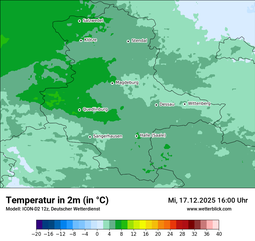 Modellkarten Temperatur