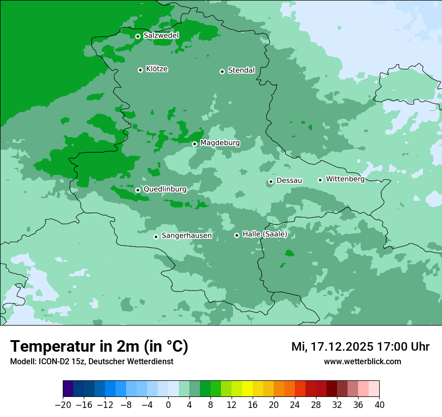 Modellkarten Temperatur