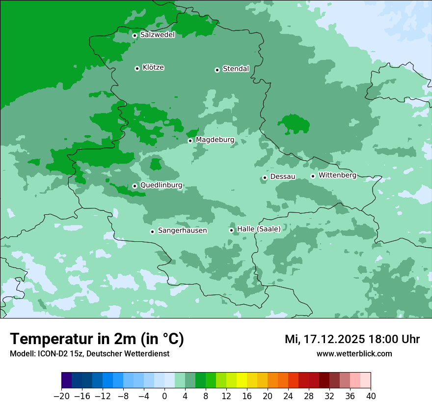 Modellkarten Temperatur