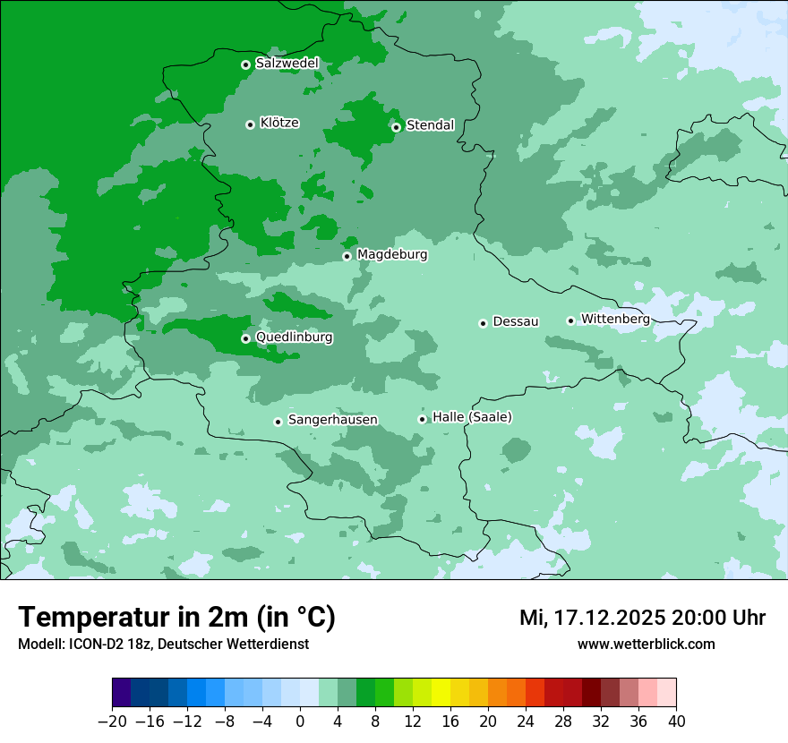 Modellkarten Temperatur