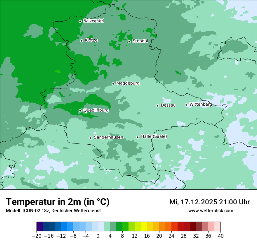 Modellkarten Temperatur