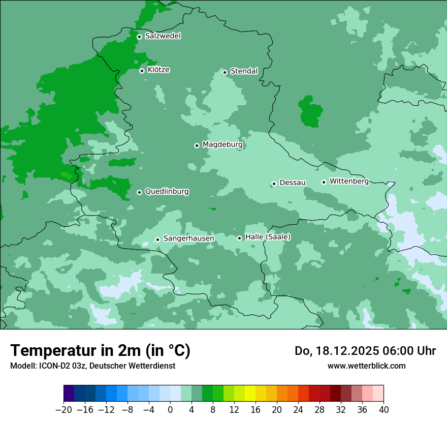 Modellkarten Temperatur