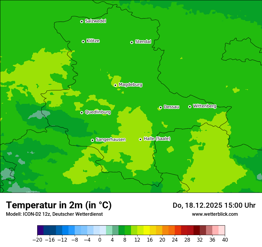 Modellkarten Temperatur