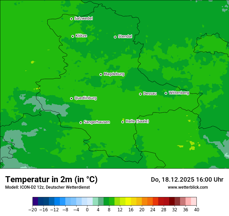 Modellkarten Temperatur