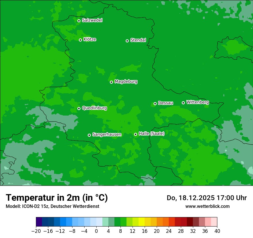 Modellkarten Temperatur
