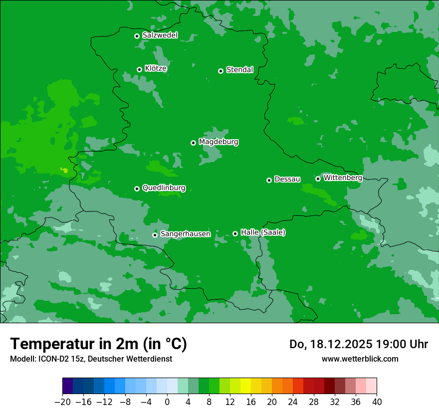 Modellkarten Temperatur