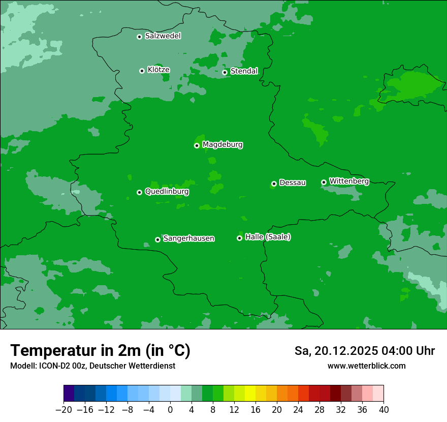 Modellkarten Temperatur