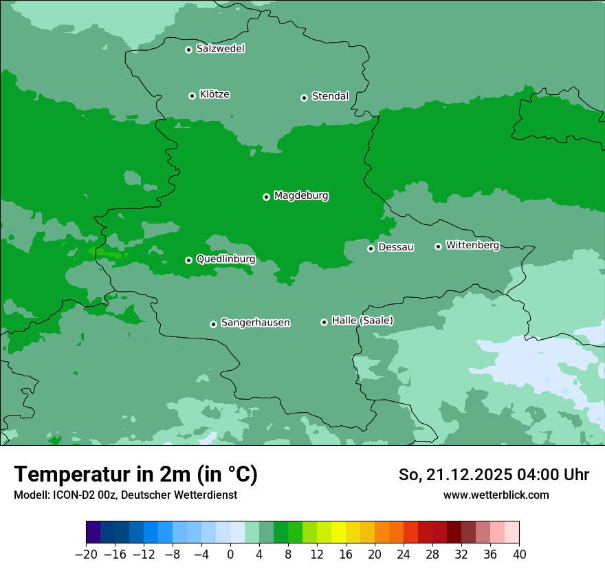 Modellkarten Temperatur