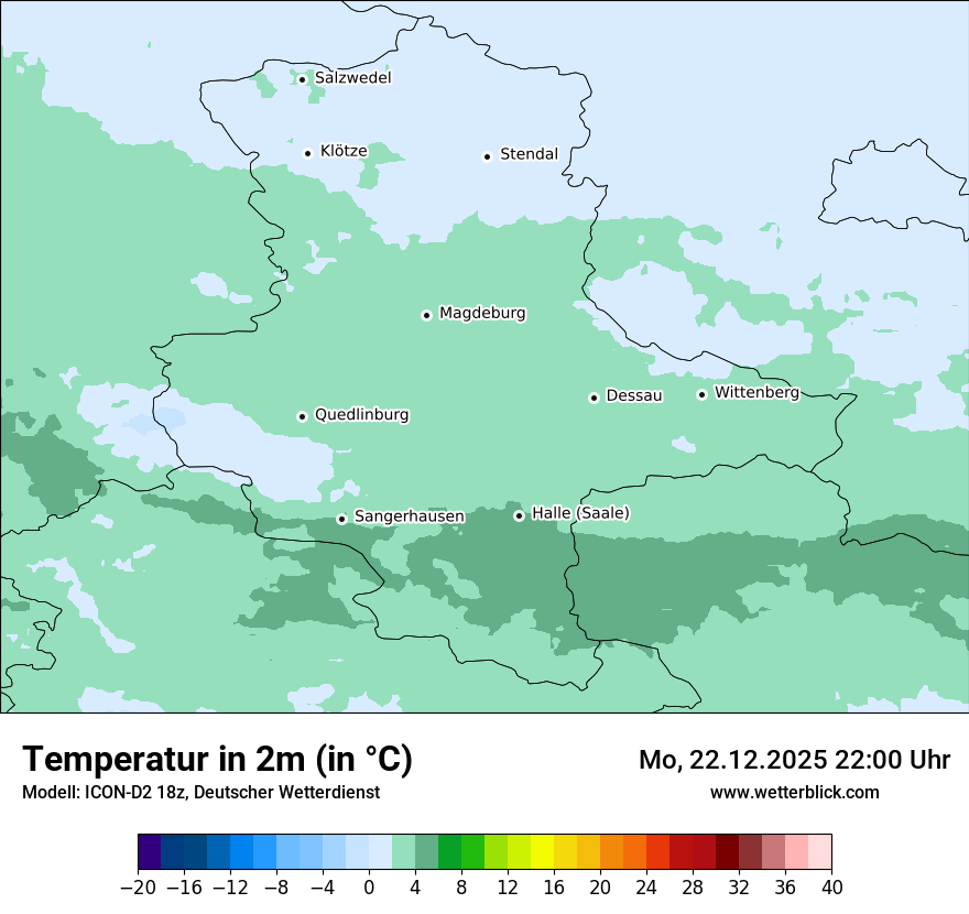 Modellkarten Temperatur