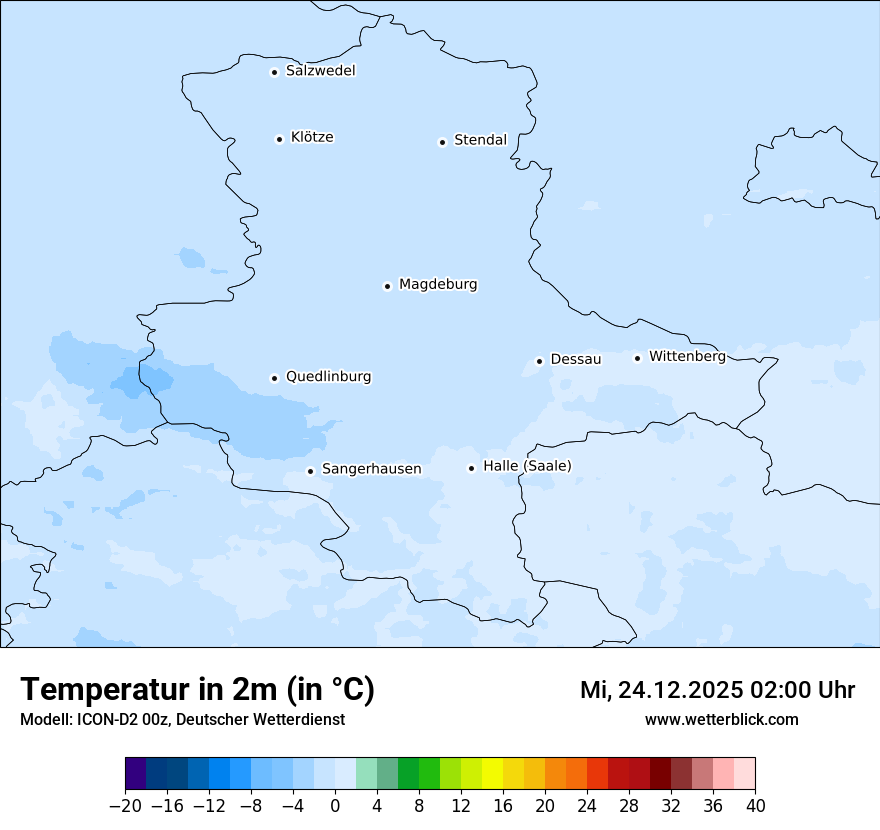 Modellkarten Temperatur