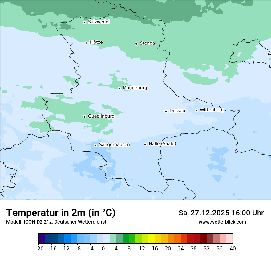 Modellkarten Temperatur