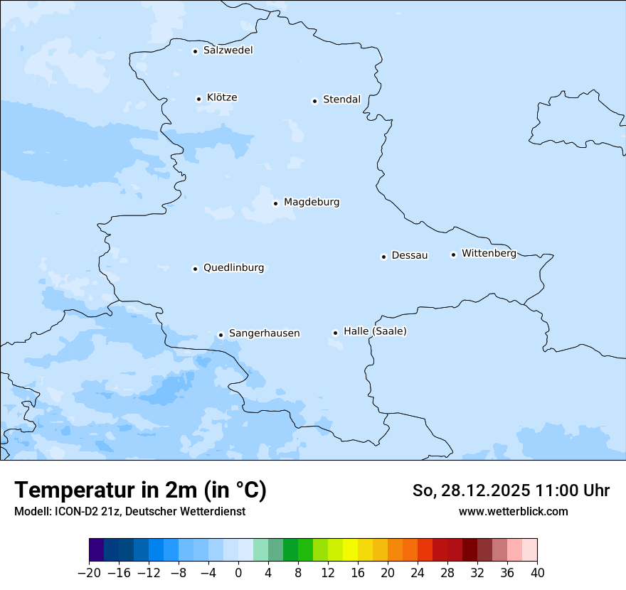 Modellkarten Temperatur
