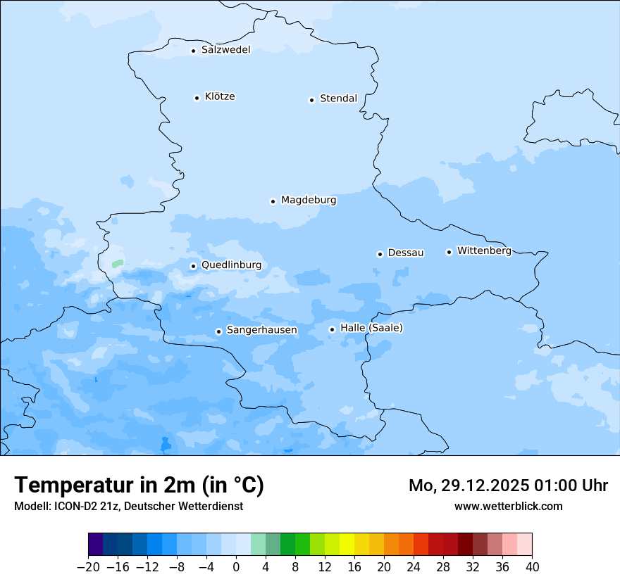 Modellkarten Temperatur