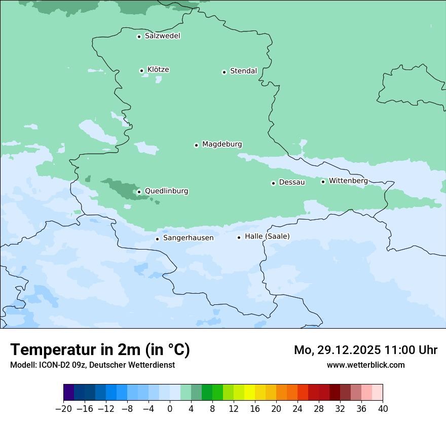 Modellkarten Temperatur