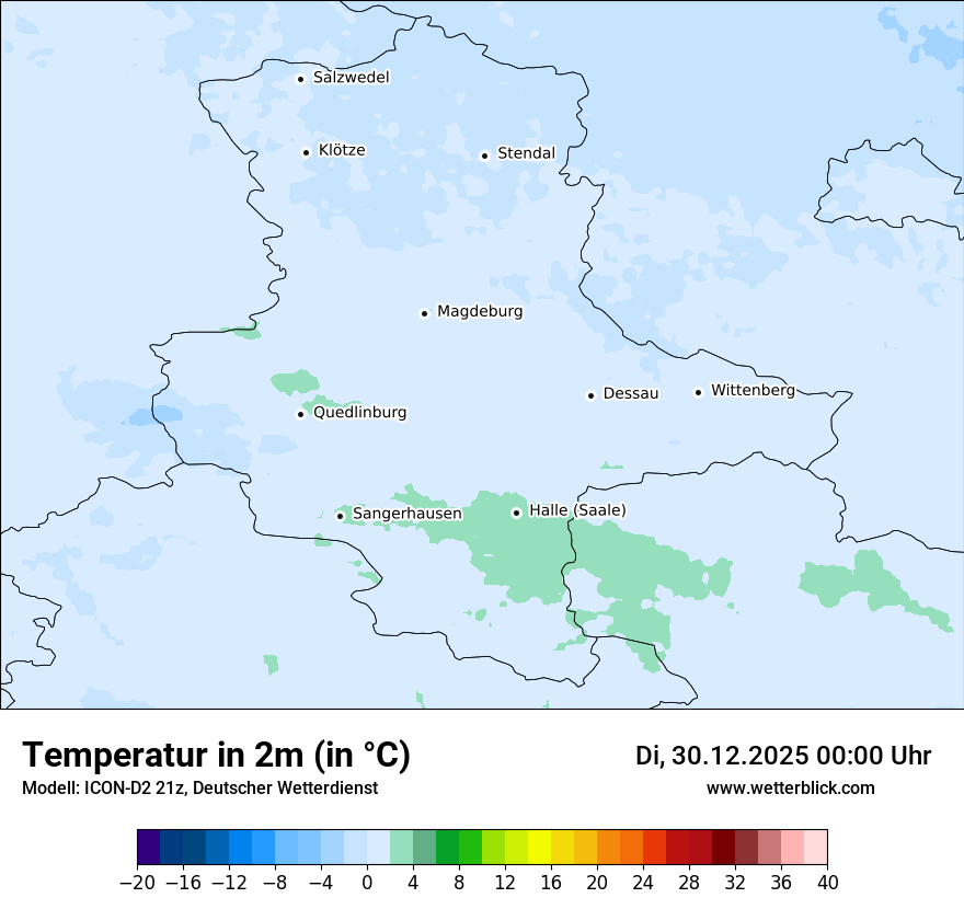 Modellkarten Temperatur