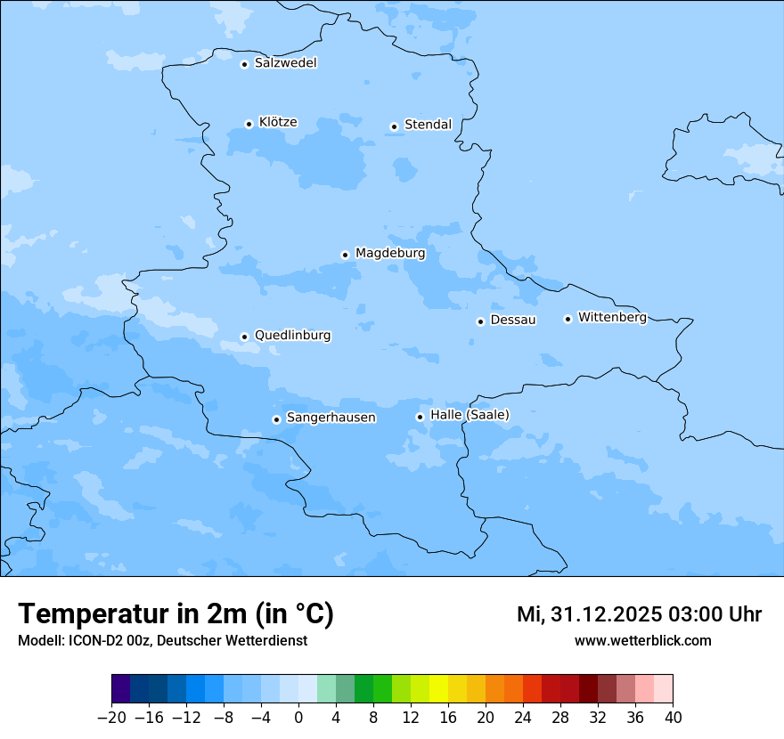 Modellkarten Temperatur
