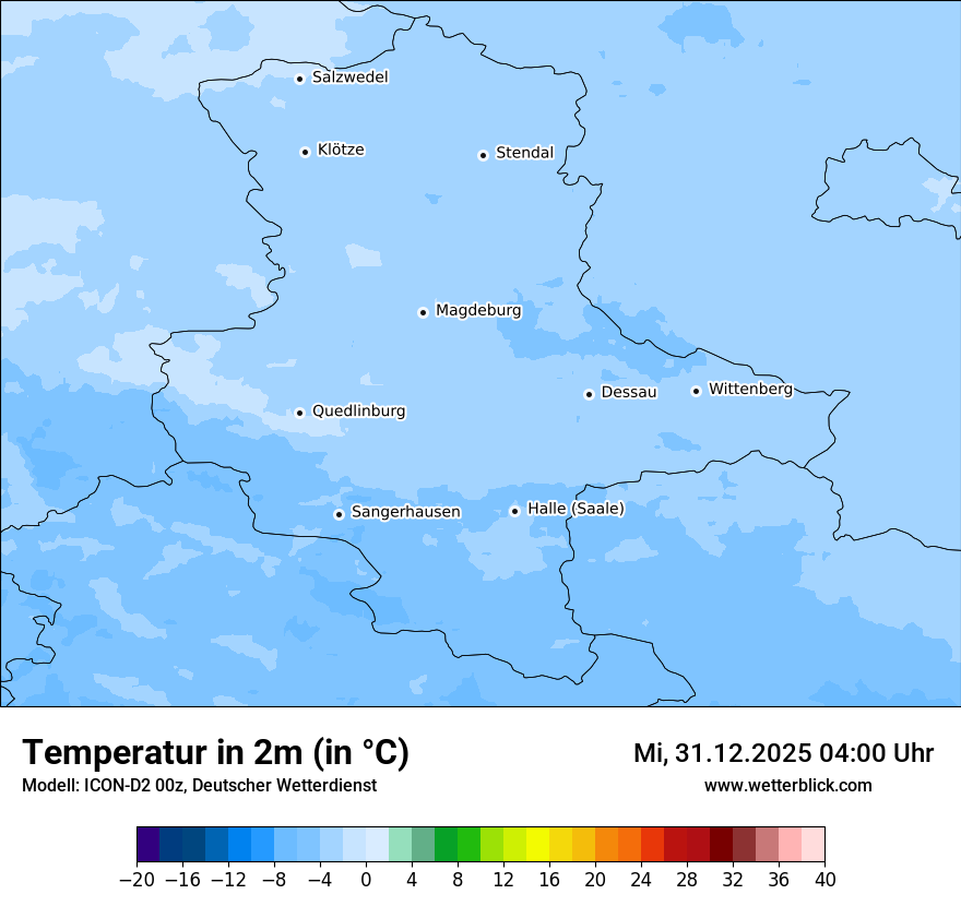Modellkarten Temperatur