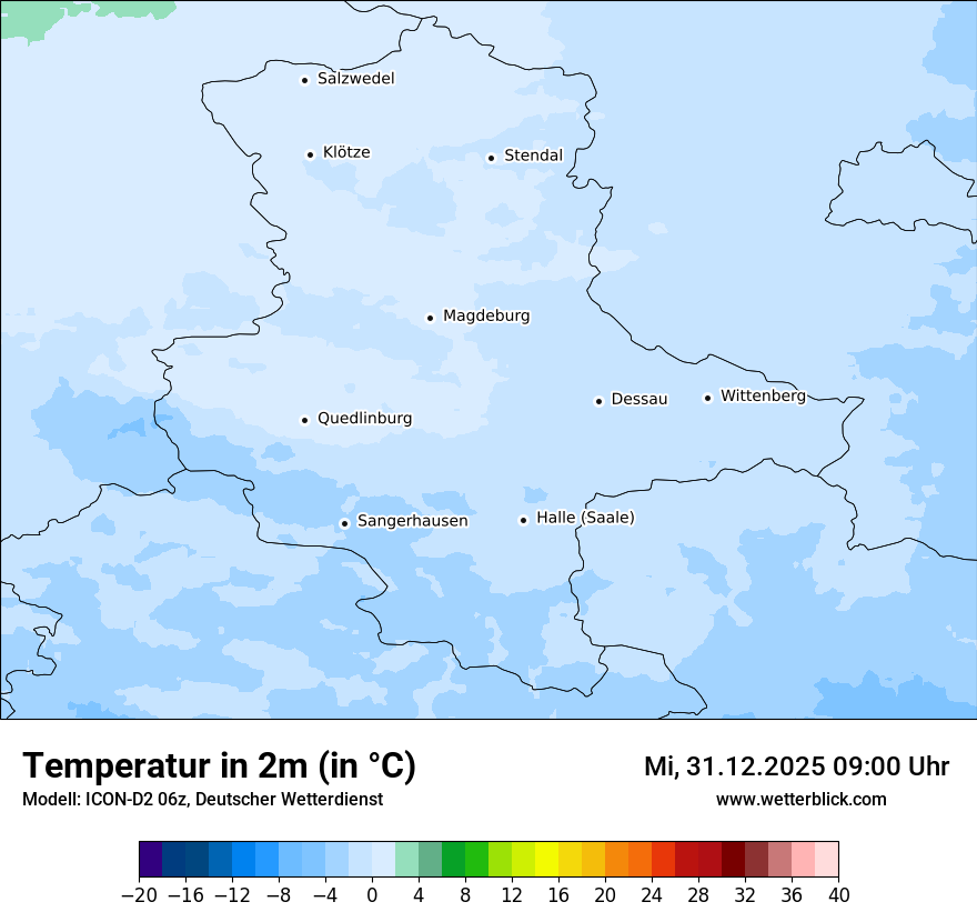 Modellkarten Temperatur