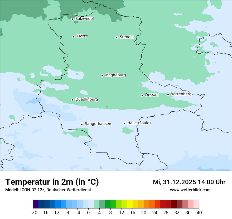 Modellkarten Temperatur