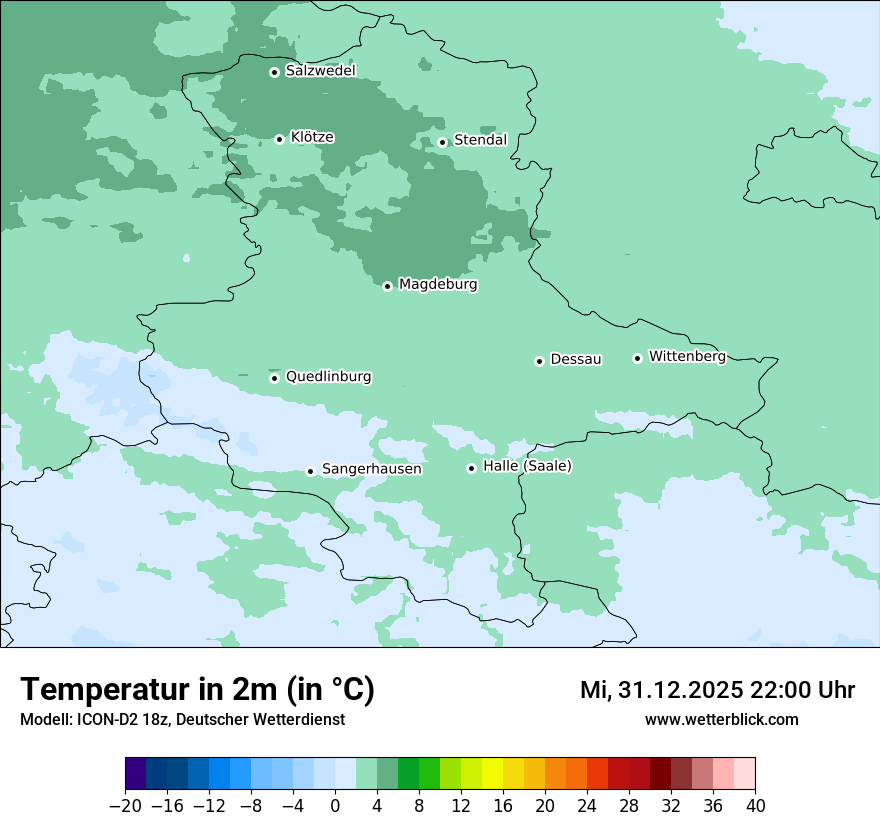 Modellkarten Temperatur