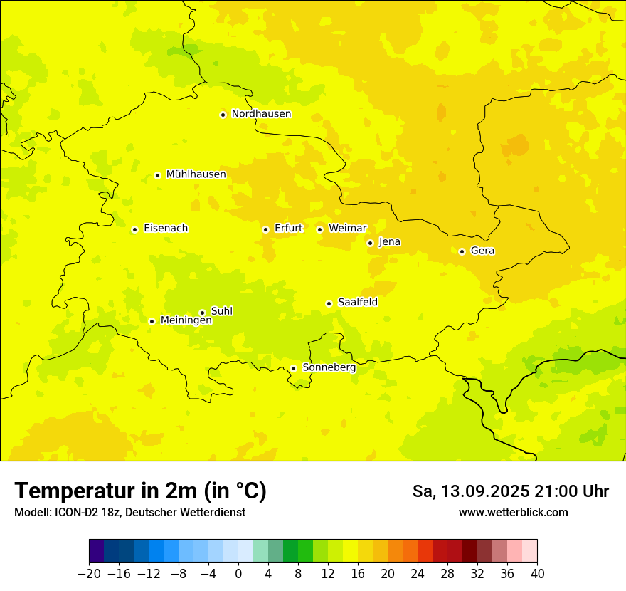 Modellkarten Temperatur
