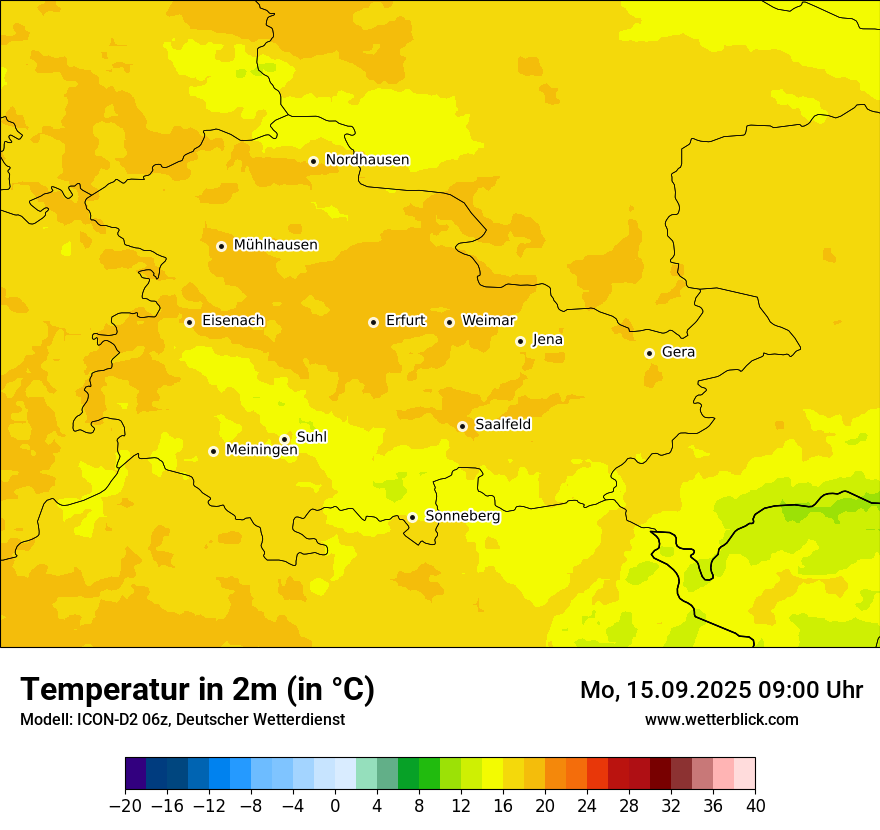 Modellkarten Temperatur