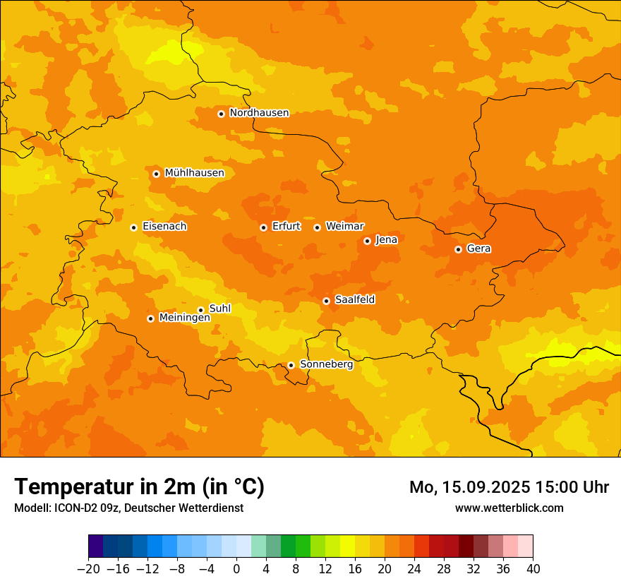 Modellkarten Temperatur