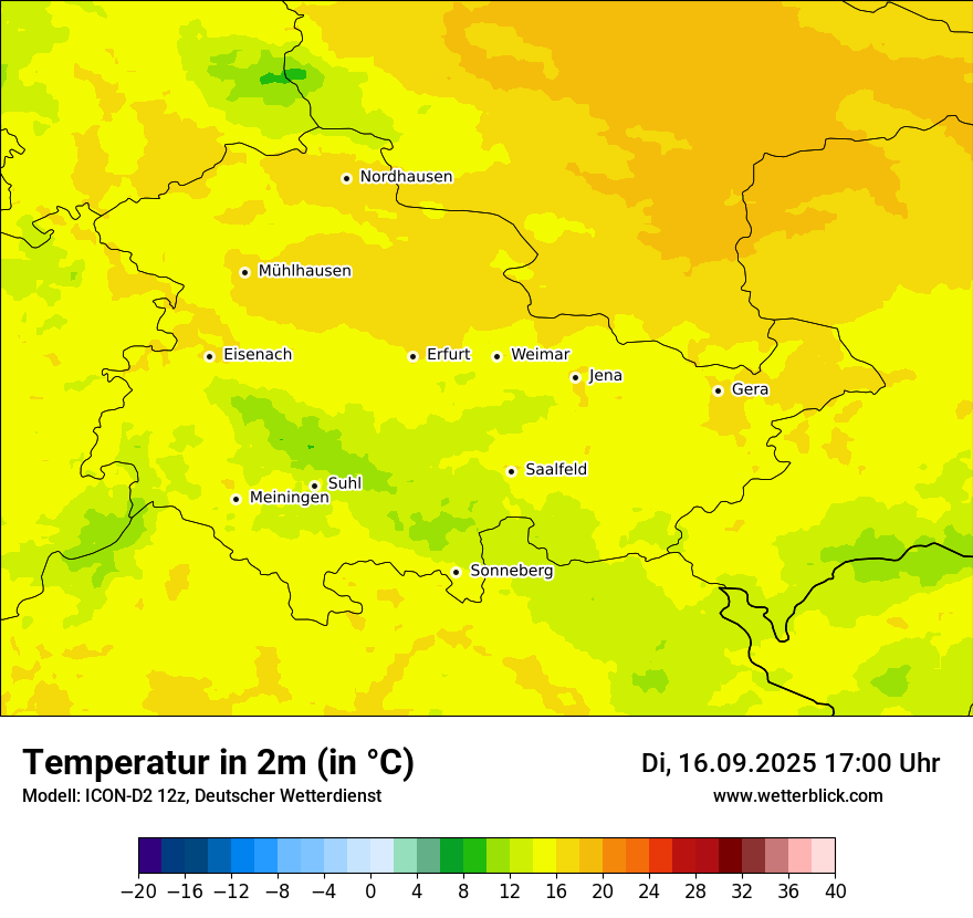 Modellkarten Temperatur