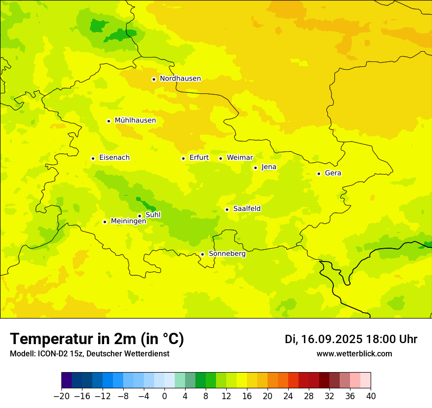 Modellkarten Temperatur