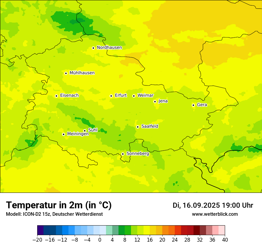 Modellkarten Temperatur