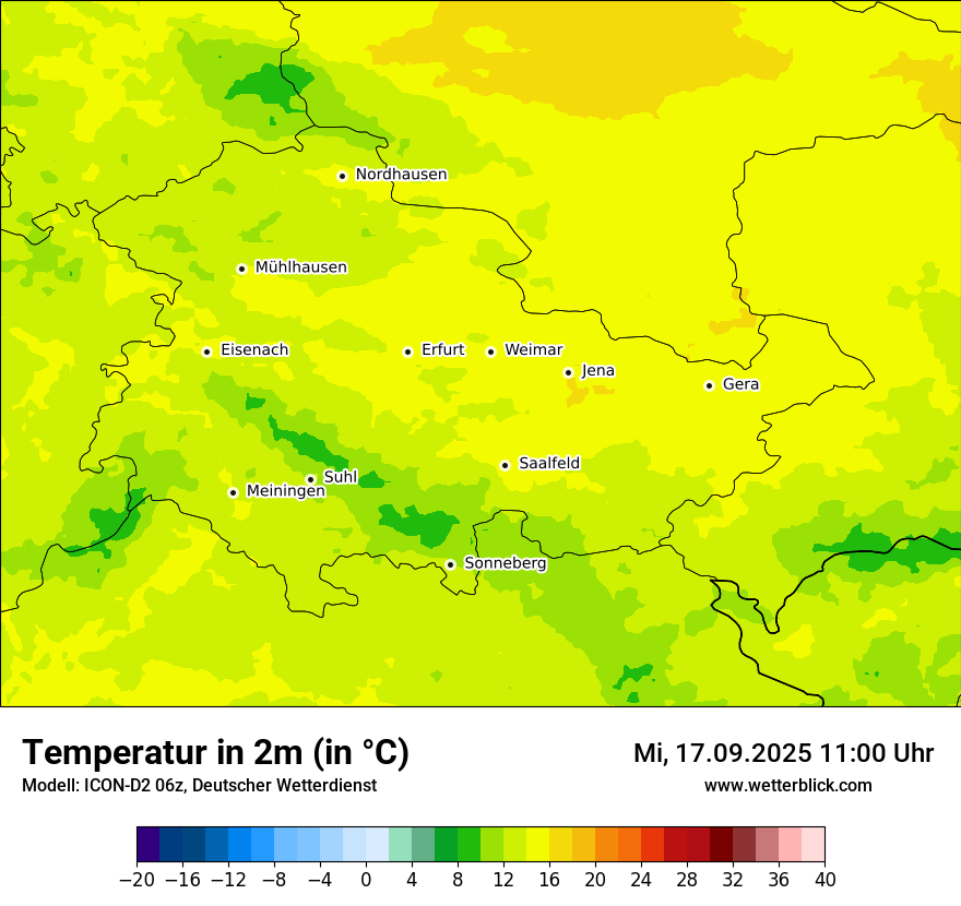Modellkarten Temperatur