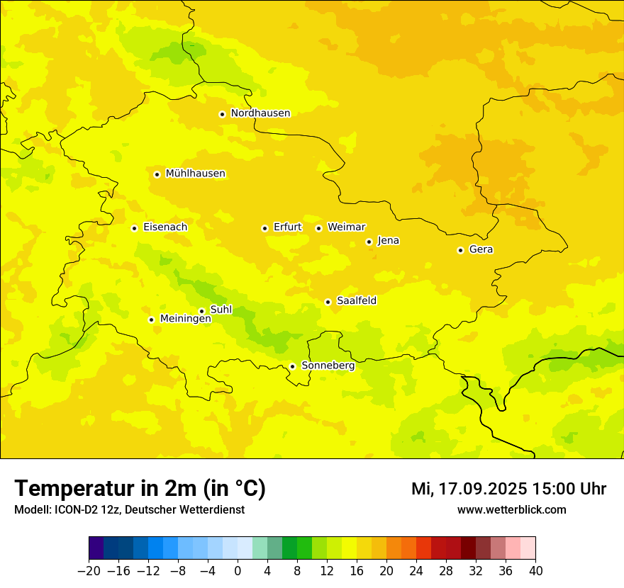 Modellkarten Temperatur