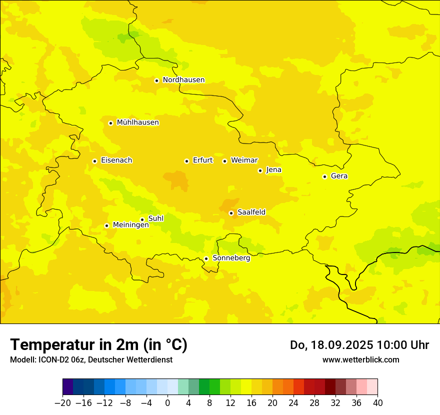 Modellkarten Temperatur