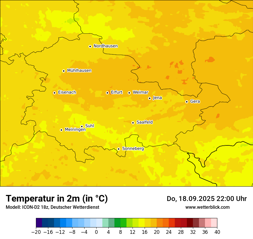 Modellkarten Temperatur