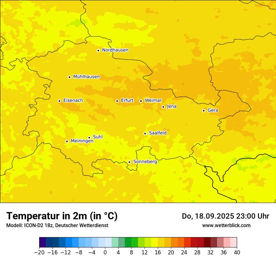 Modellkarten Temperatur