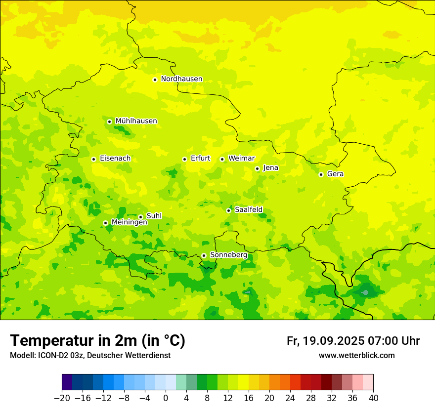 Modellkarten Temperatur