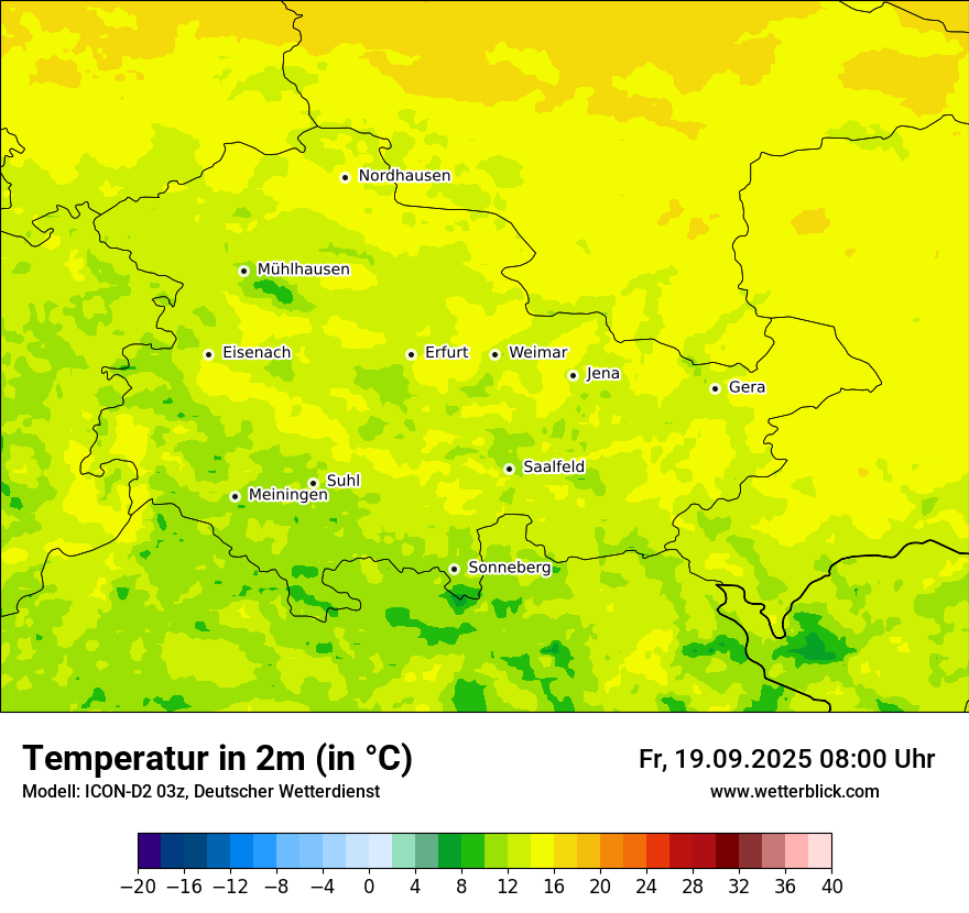 Modellkarten Temperatur
