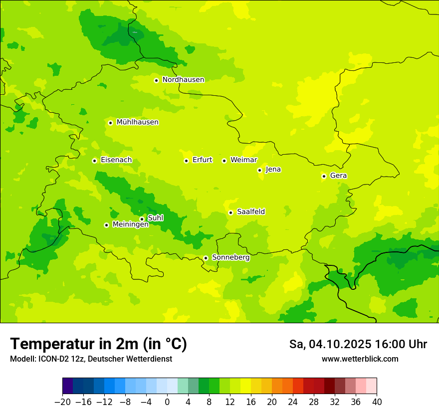 Modellkarten Temperatur