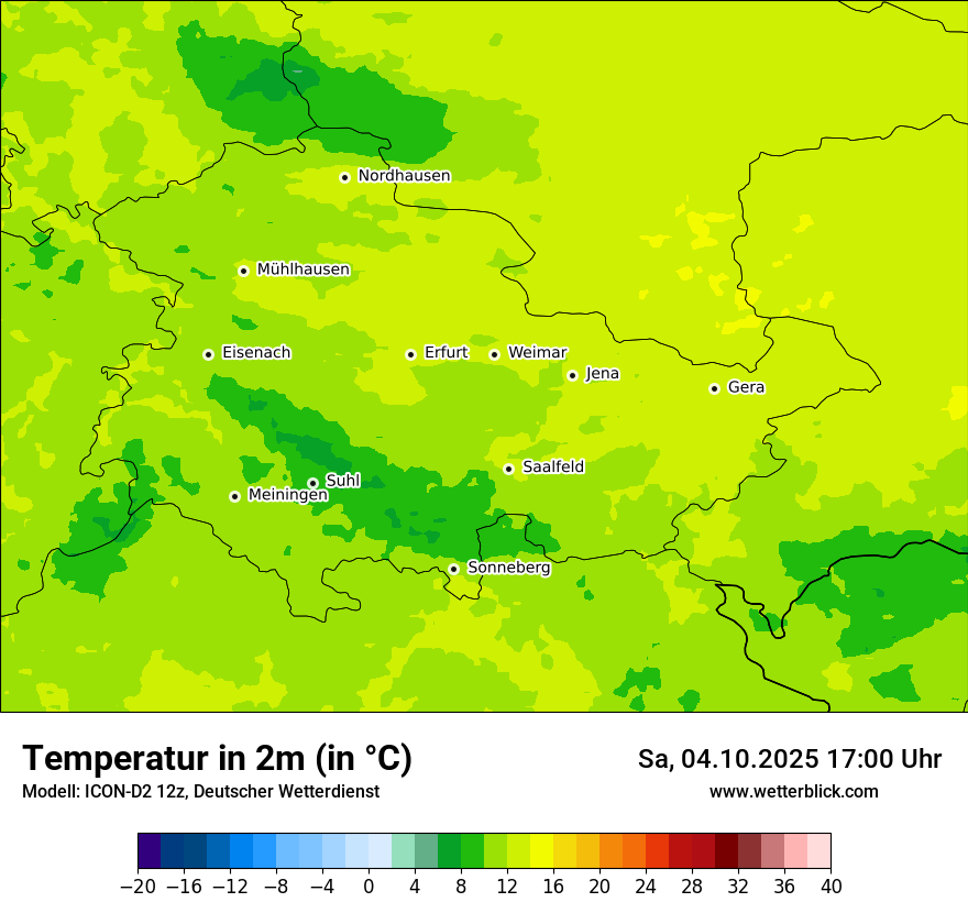 Modellkarten Temperatur