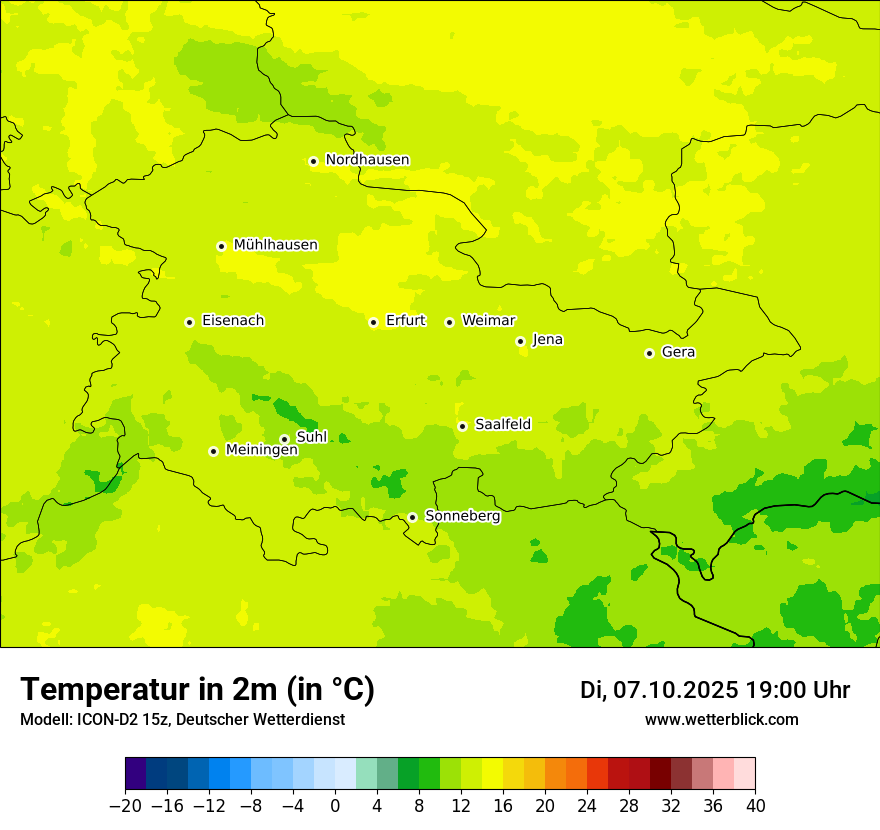 Modellkarten Temperatur