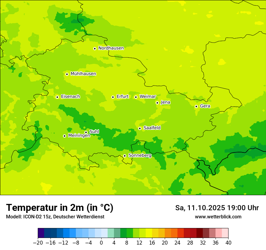 Modellkarten Temperatur