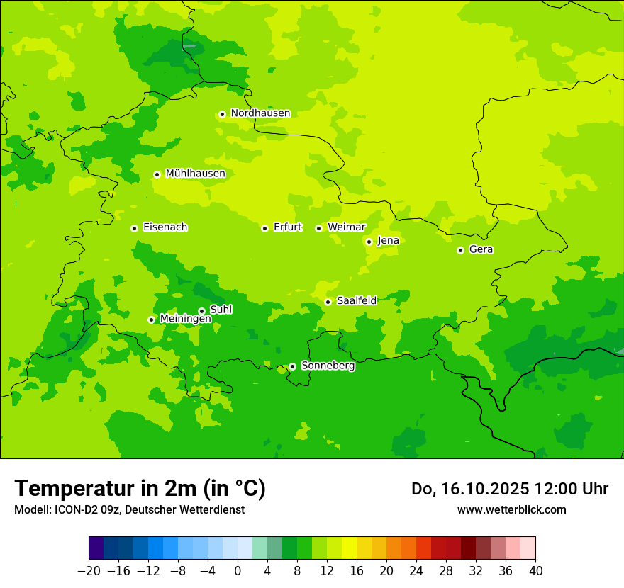 Modellkarten Temperatur