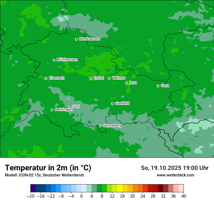 Modellkarten Temperatur