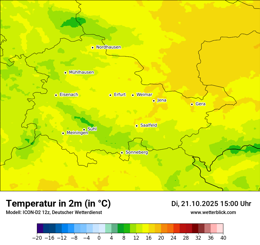 Modellkarten Temperatur
